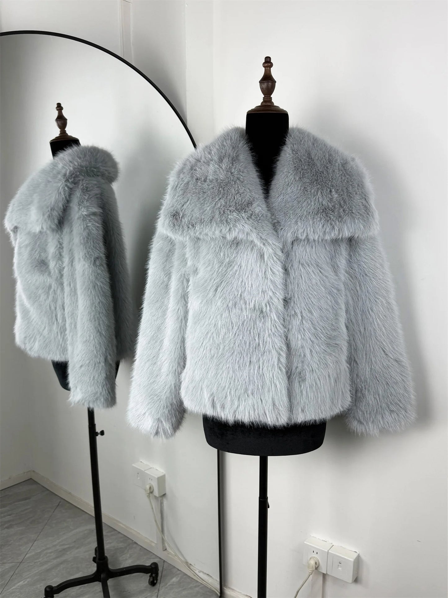 NorthAura™ Luxe Faux Fur Jacket
