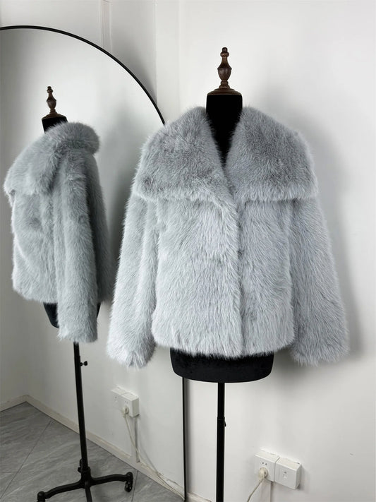 NorthAura™ Luxe Faux Fur Jacket