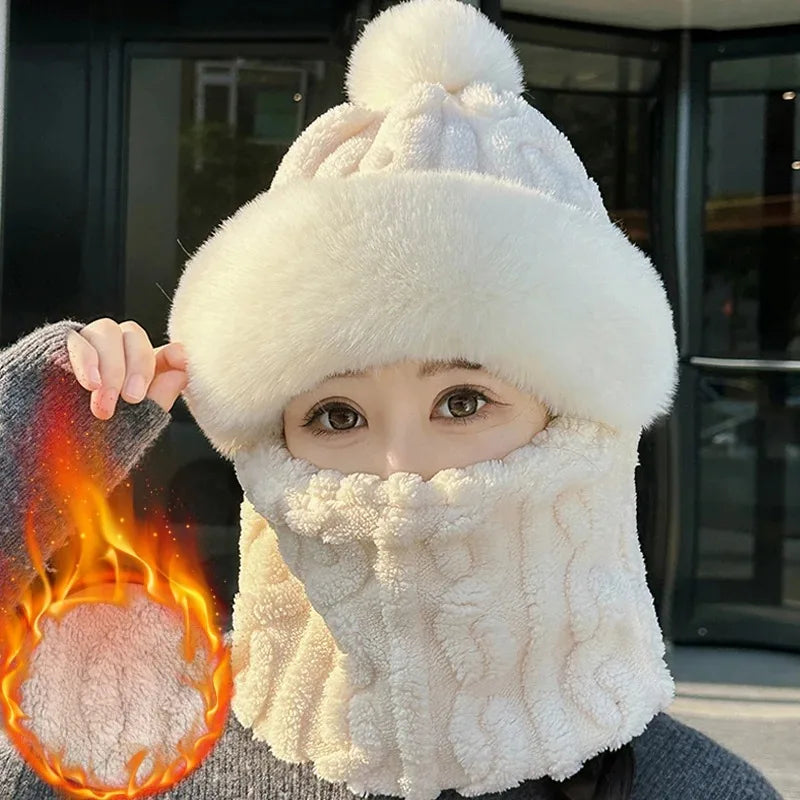 NorthAura™ Winter Hooded Hat for Women