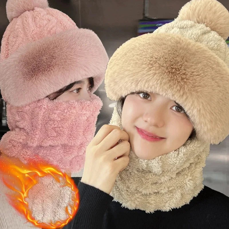 NorthAura™ Winter Hooded Hat for Women