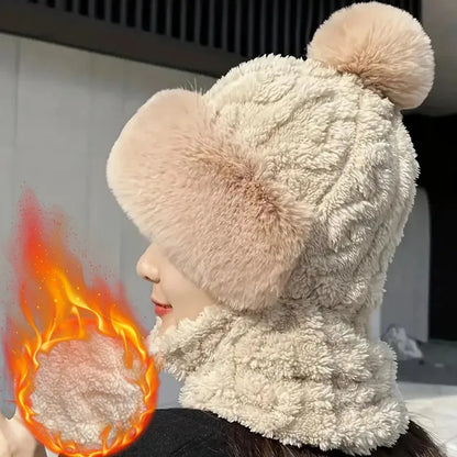 NorthAura™ Winter Hooded Hat for Women